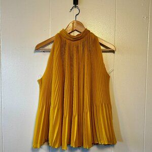 BANANA REPUBLIC BARE SHOULDER, PLEATED, CHIFFON BLOUSE, XS (CLOSET)